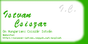 istvan csiszar business card