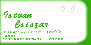 istvan csiszar business card